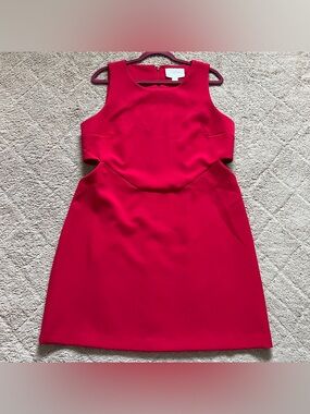 Mare Mare Anthropologie Red Cut-Out Midi Kentucky Derby Dress Women's Size L